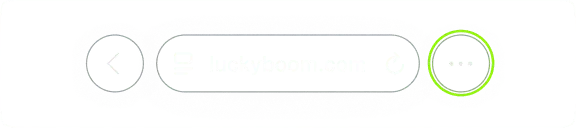 Stap 1 — Open LuckyBoom in je mobiele browser